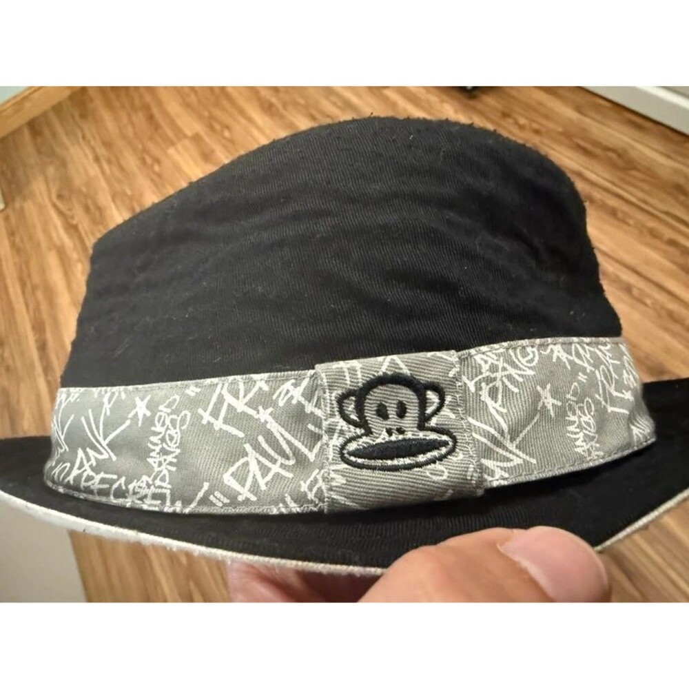Vintage Boys Paul Frank for Target Black Fedora Hat Y2K Julius Monkey